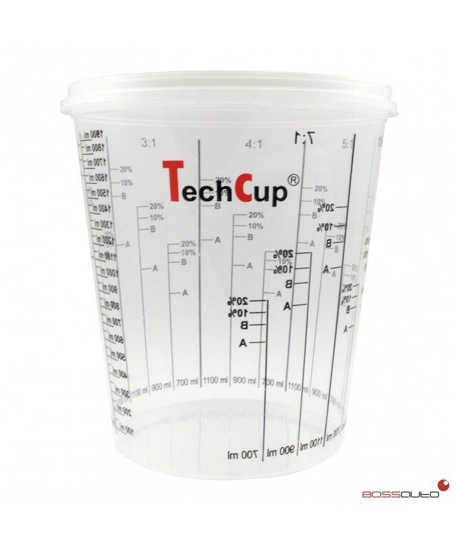 Vaso de mezcla reutilizable y calibrado TechCup 2300 ml.