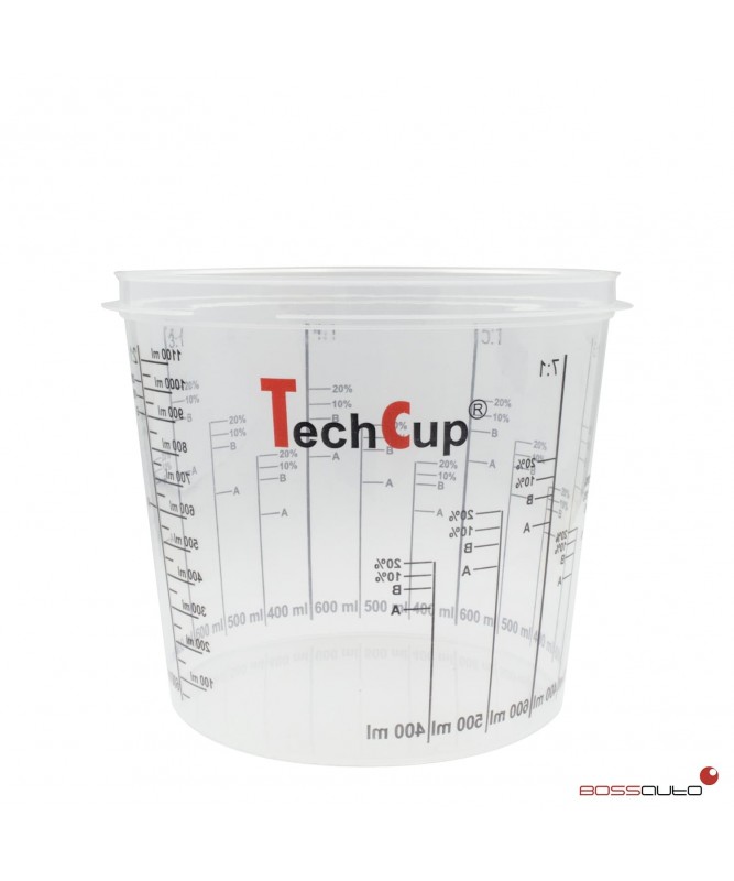Vaso de mezcla reutilizable y calibrado TechCup 1400 ml.